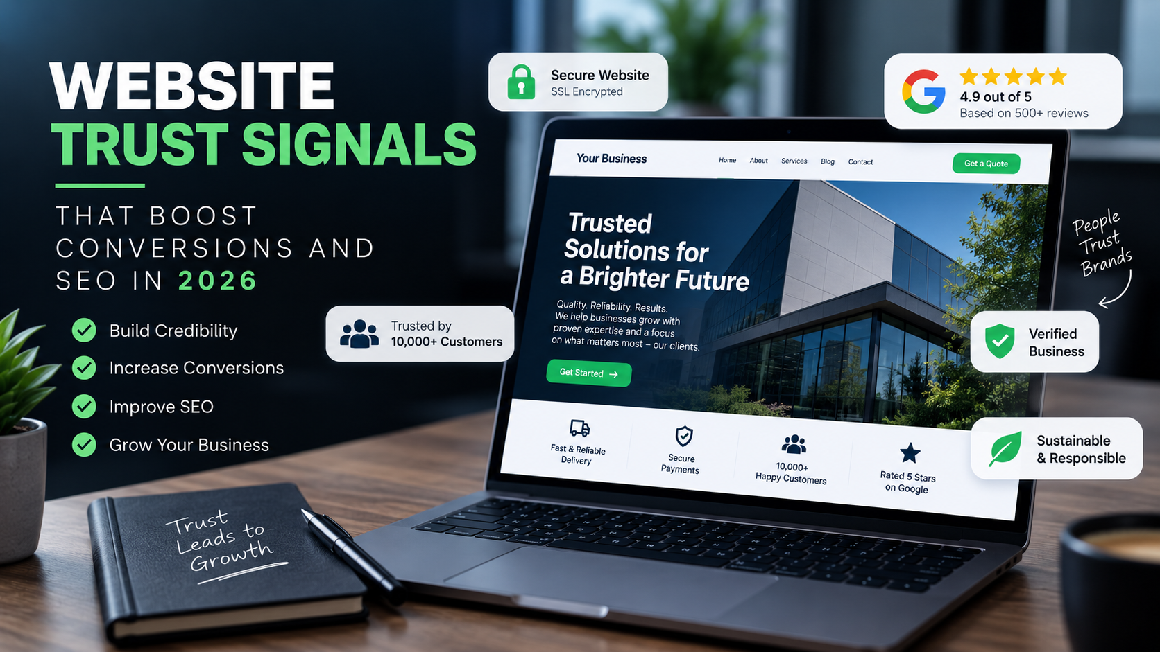 Website Trust Signals That Boost Conversions and SEO in 2026 Website Trust Signals That Boost Conversions and SEO in 2026